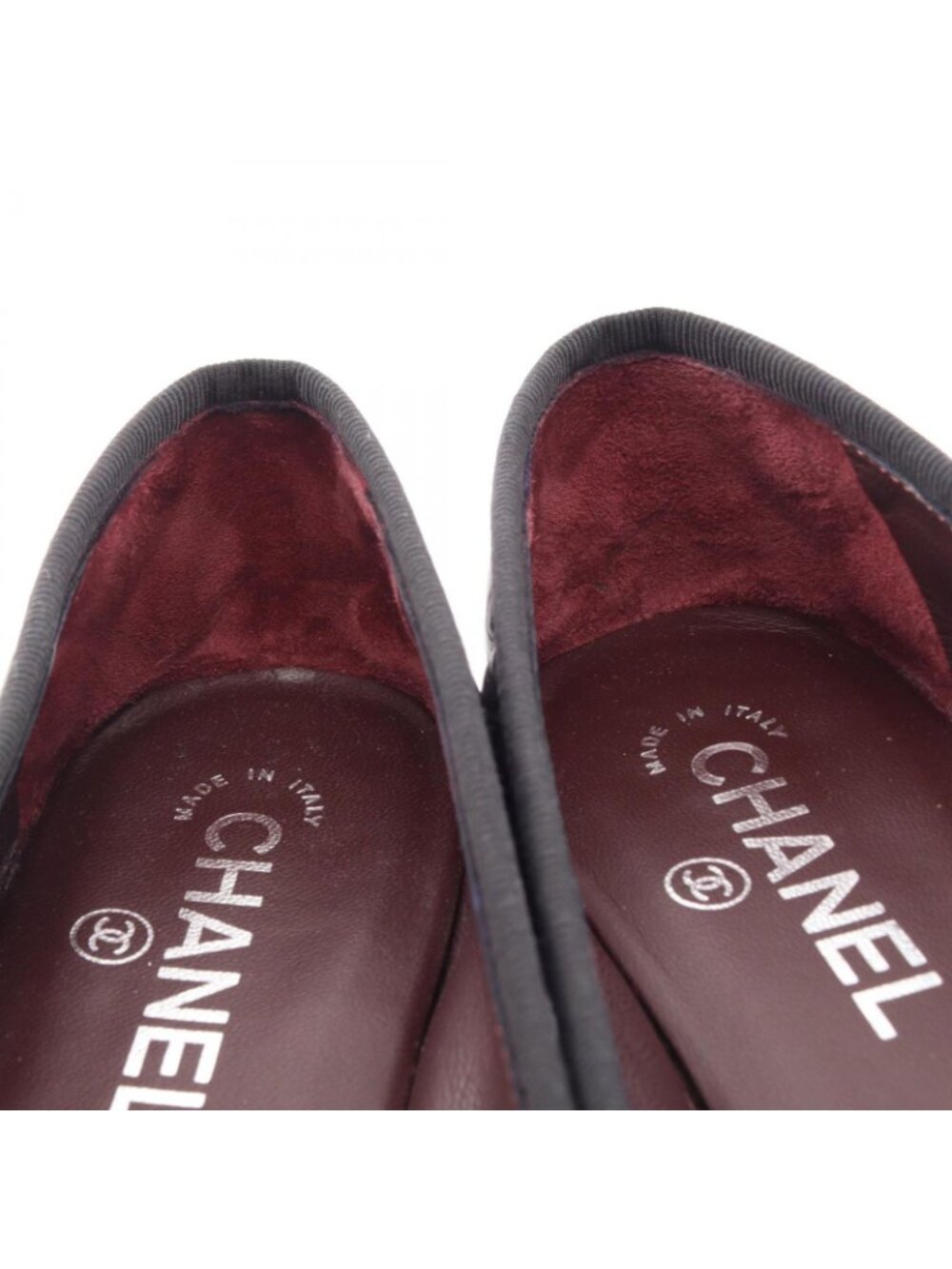 Chanel Pumps Ballerina Quilted CC Logo Leather Ballet Shoes - Picture 8 of 10